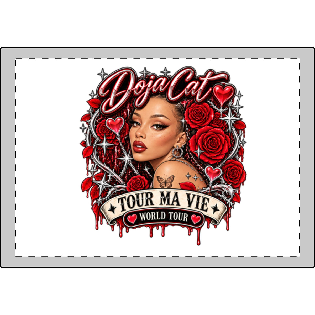 Red Roses Chrome Portrait Soy Wax Candle & Eye Mask Gift Set