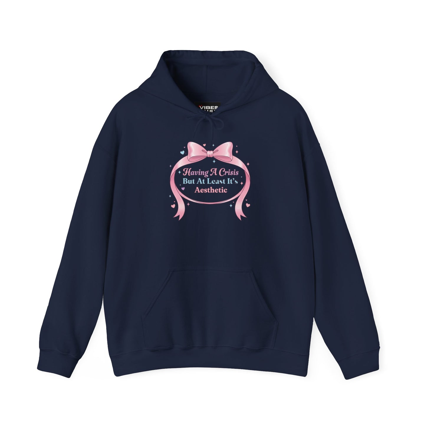 Sweetly Sarcastic Ribbon Crest Hoodie | coquette, pastel humor