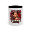 Red Roses Chrome Portrait Colorful Mug 11oz & 15oz