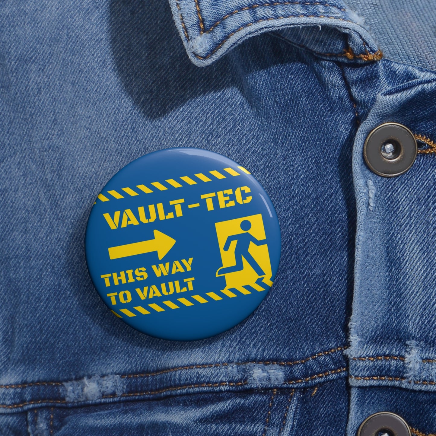 Vault-Tec 'This Way to Vault' Pin Button