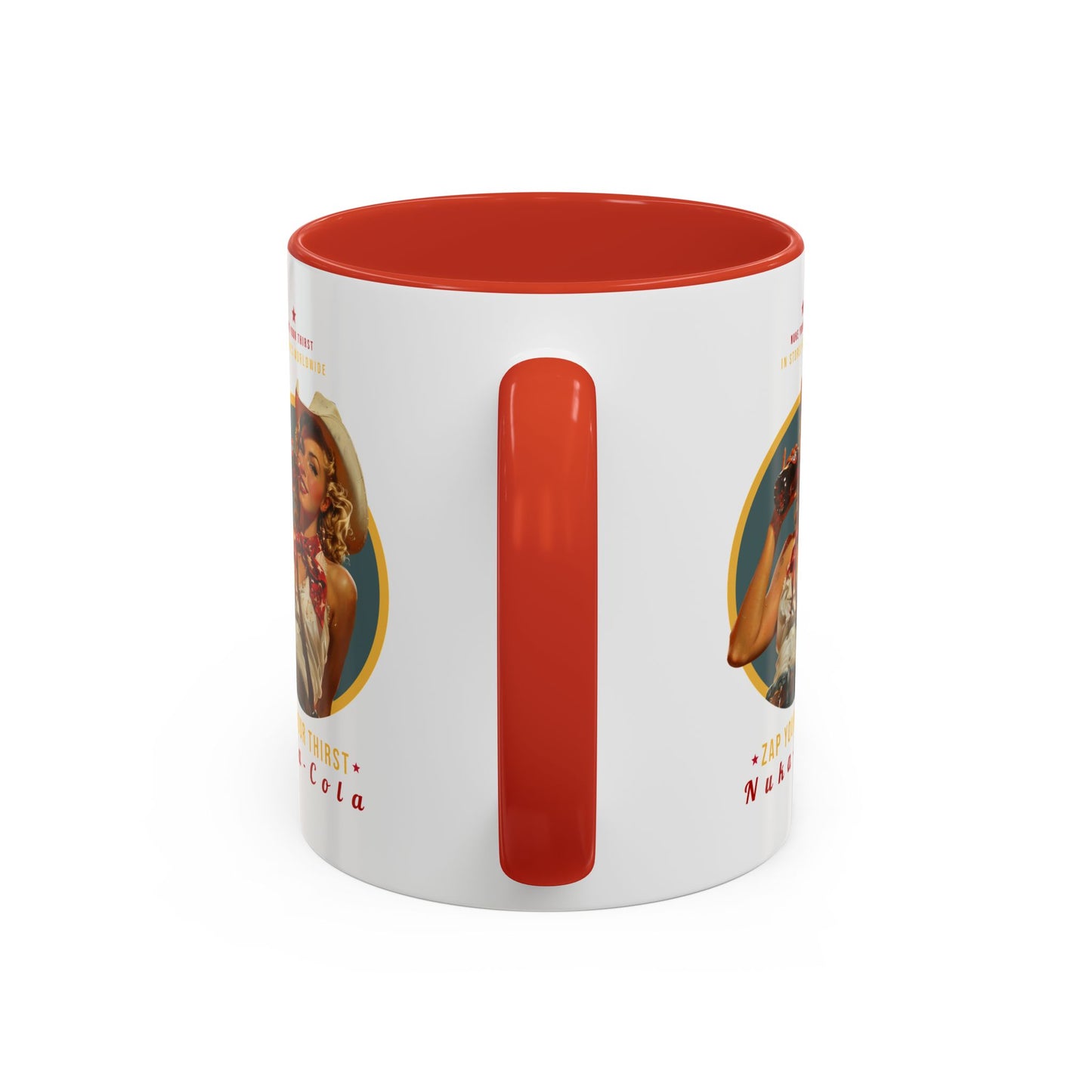 Apocalyptic Anime Coffee Mug — Nuka Cola Soda Girl Accent Mug (11/15oz)