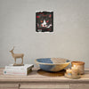 Red Halloween Cat Poster - "Black Cat Magic" October Magazine Cover