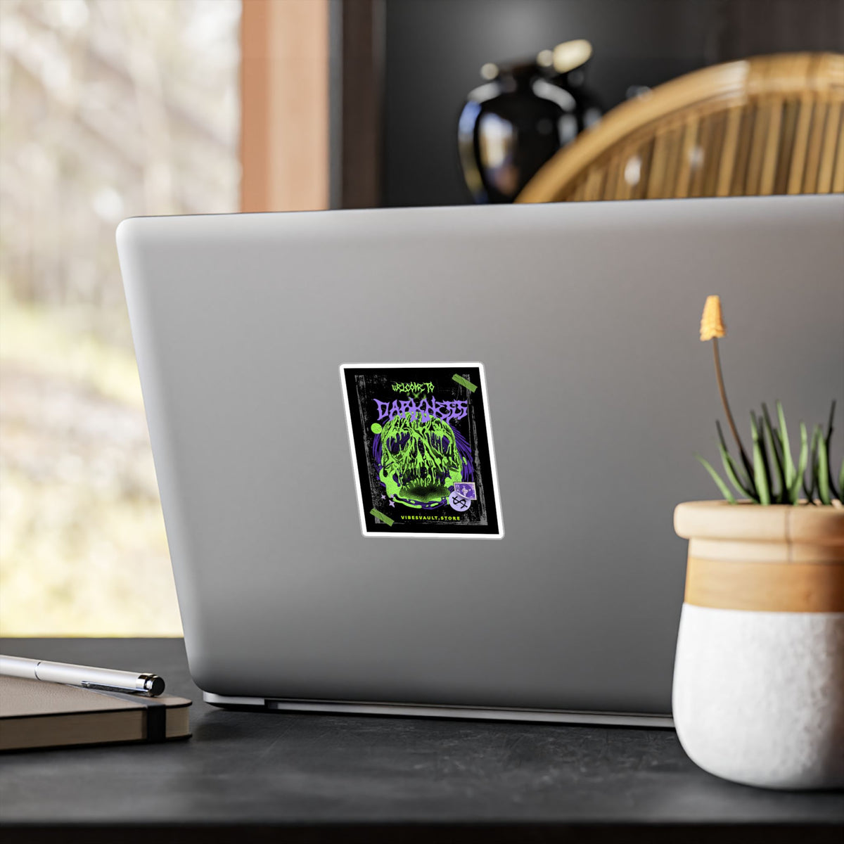 Welcome to Darkness Skull Kiss-Cut Vinyl Decal- Street Vibes — Halloween 2026