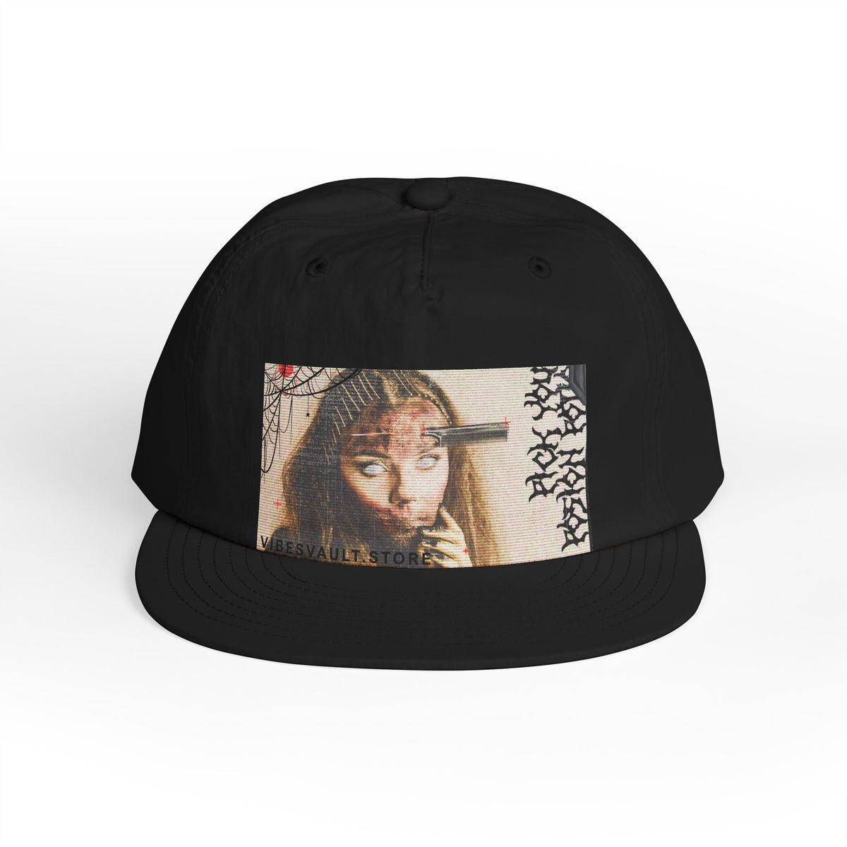 Hat Halloween Horror VHS Faded Vintage Cap