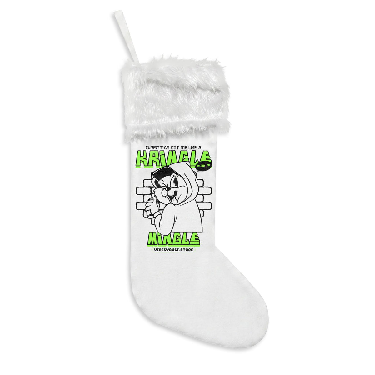 Kringle Christmas Flannel Stocking