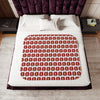 Rose Mosaic Portrait Sherpa Blanket