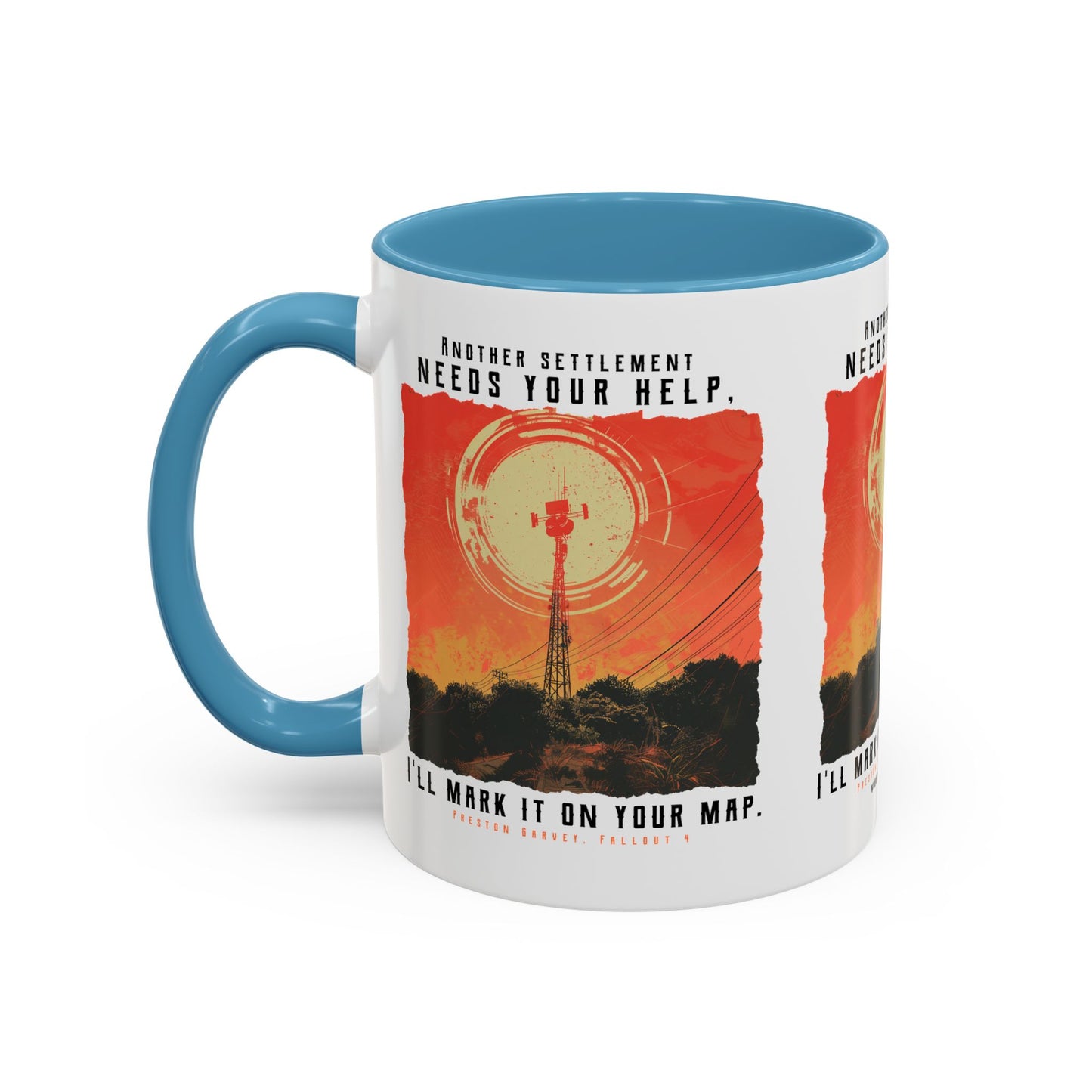I'll Mark It On Your Map Fallout Coffee Mug — Vintage Radio Tower Accent Mug