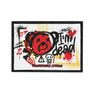 I'm Dead Teddy Bear Iron-On Patch