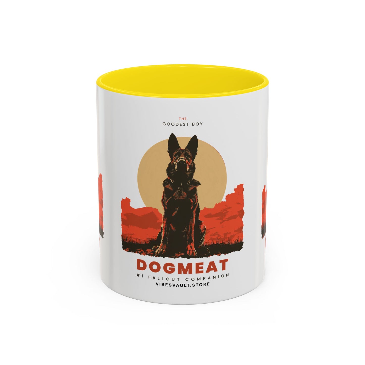 Dogmeat Fallout Mug — Retro K9 Accent Coffee Cup (11/15oz)
