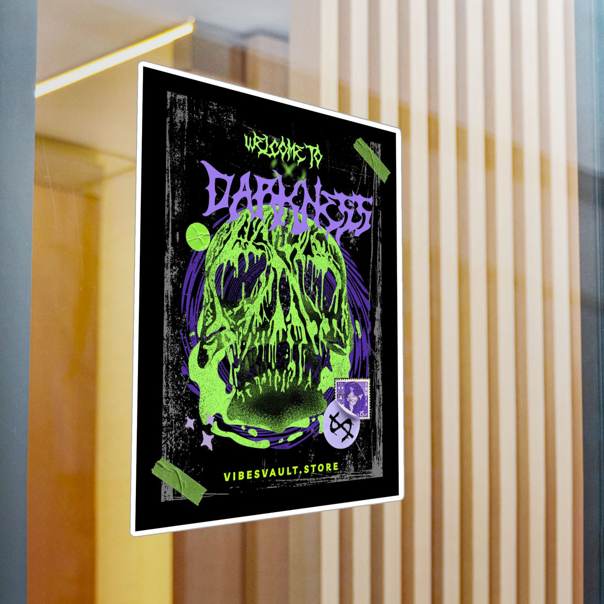 Welcome to Darkness Skull Kiss-Cut Vinyl Decal- Street Vibes — Halloween 2026
