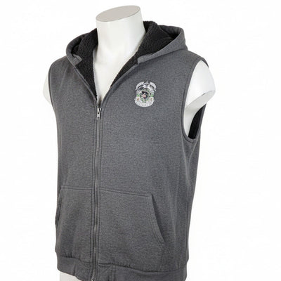 Grey Soft Hoodie Vest Beetlejuice