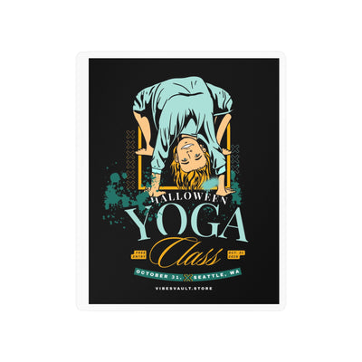 Yoga Class Sticker — Halloween Yoga Poster Kiss-Cut Vinyl Decal — Halloween 2026