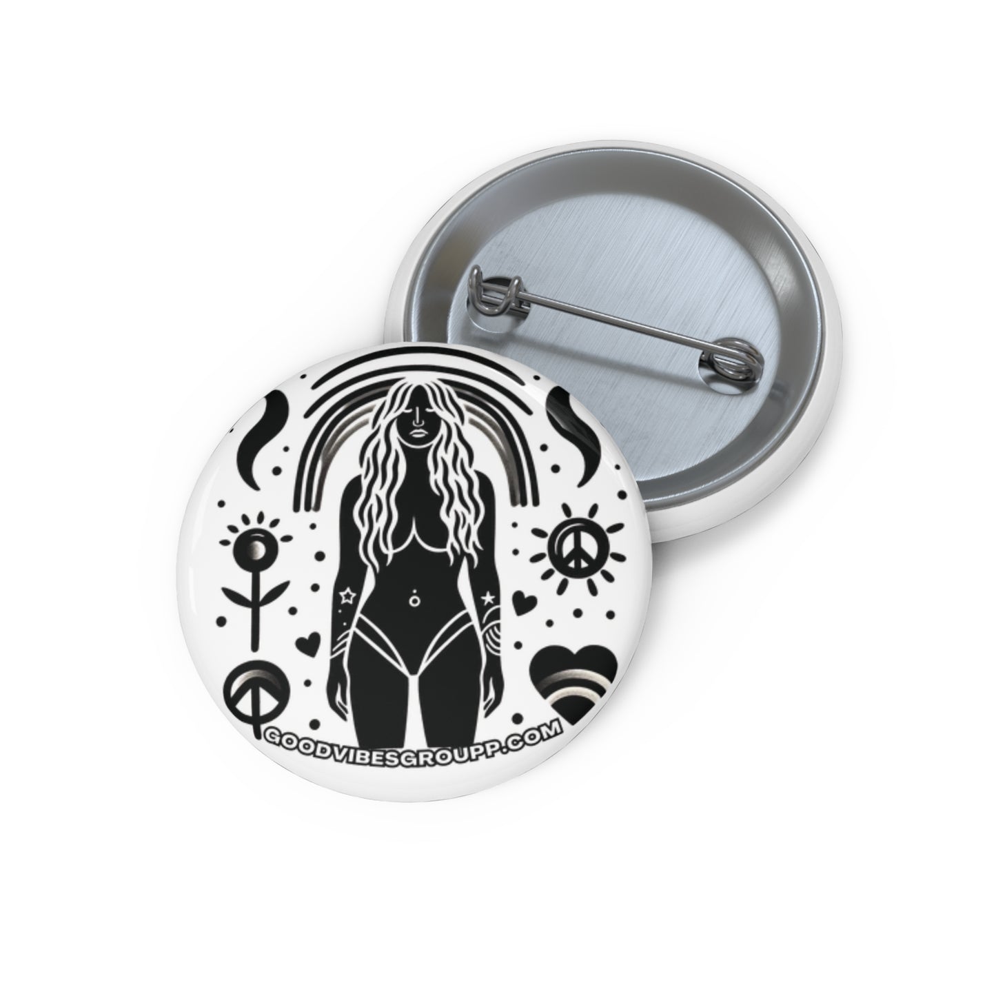 Peace Pin Button