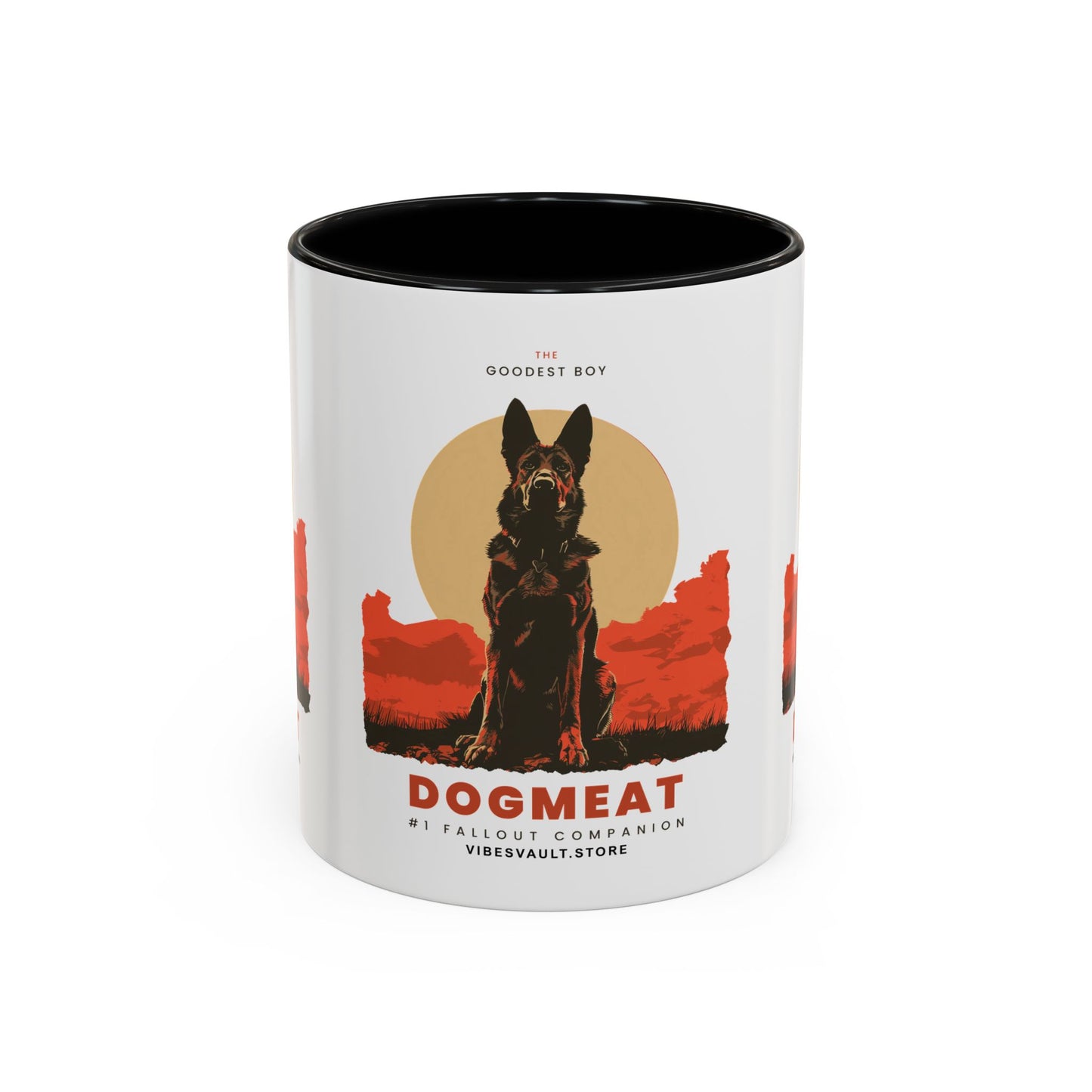 Dogmeat Fallout Mug — Retro K9 Accent Coffee Cup (11/15oz)