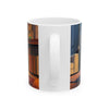 Cozy Fireplace Cat Mug – Ceramic Coffee Cup (11oz/15oz)