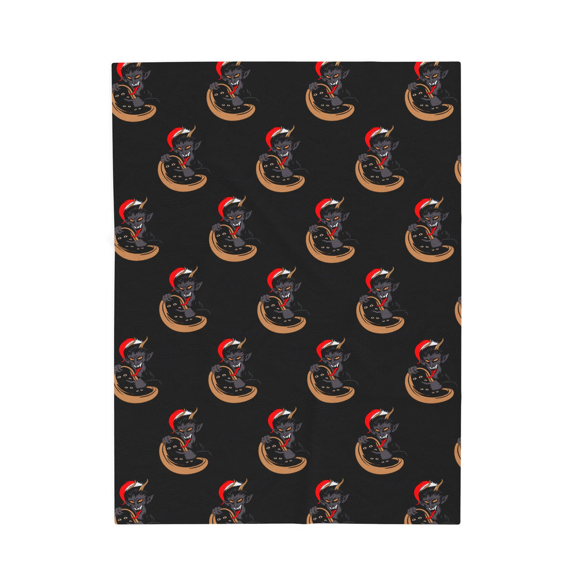 Krampus Santa Hat Christmas Velveteen Plush Blanket