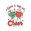 Holiday Hot Cocoa Sticker — "Have a Cup of Cheer" Kiss-Cut Vinyl Decal