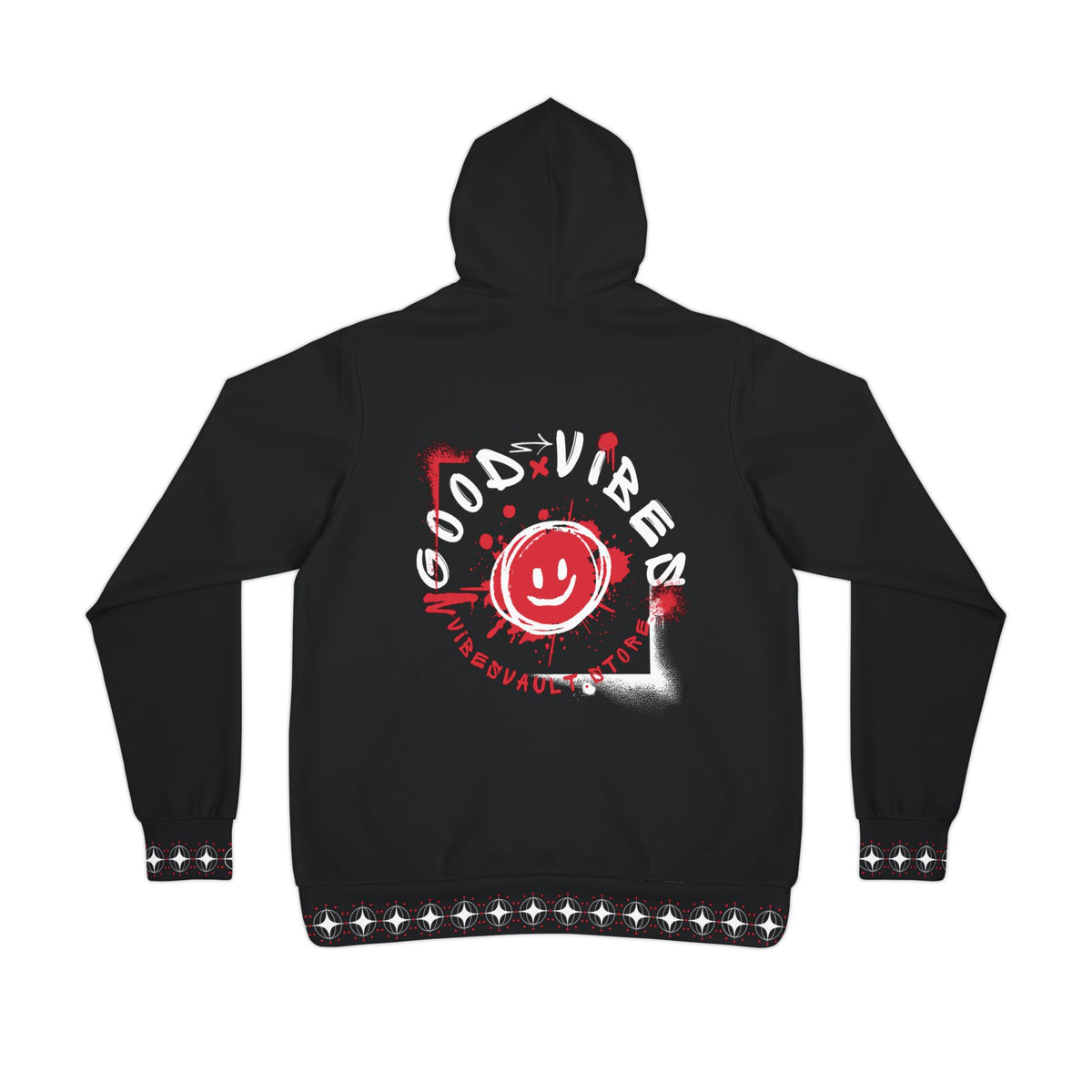 Vibes Vaut Logo Hoodie — 'Good Vibes' Smiley Athletic Pullover
