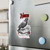 Ravens Kiss-Cut Vinyl Decal — Gothic Crow Sticker with Grim Book Reader