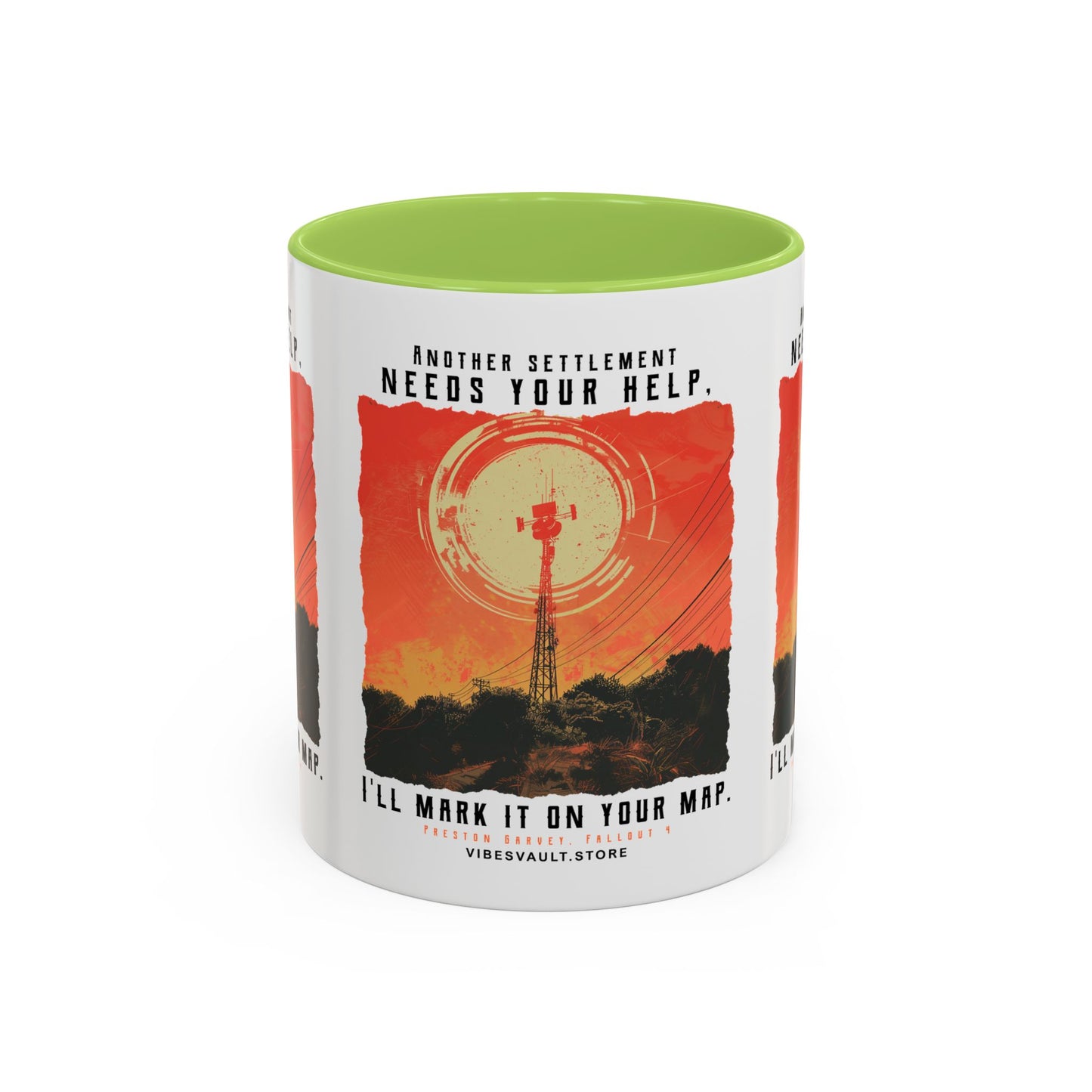 I'll Mark It On Your Map Fallout Coffee Mug — Vintage Radio Tower Accent Mug
