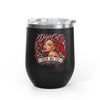 Red Roses Chrome Portrait Wine Tumbler 12oz