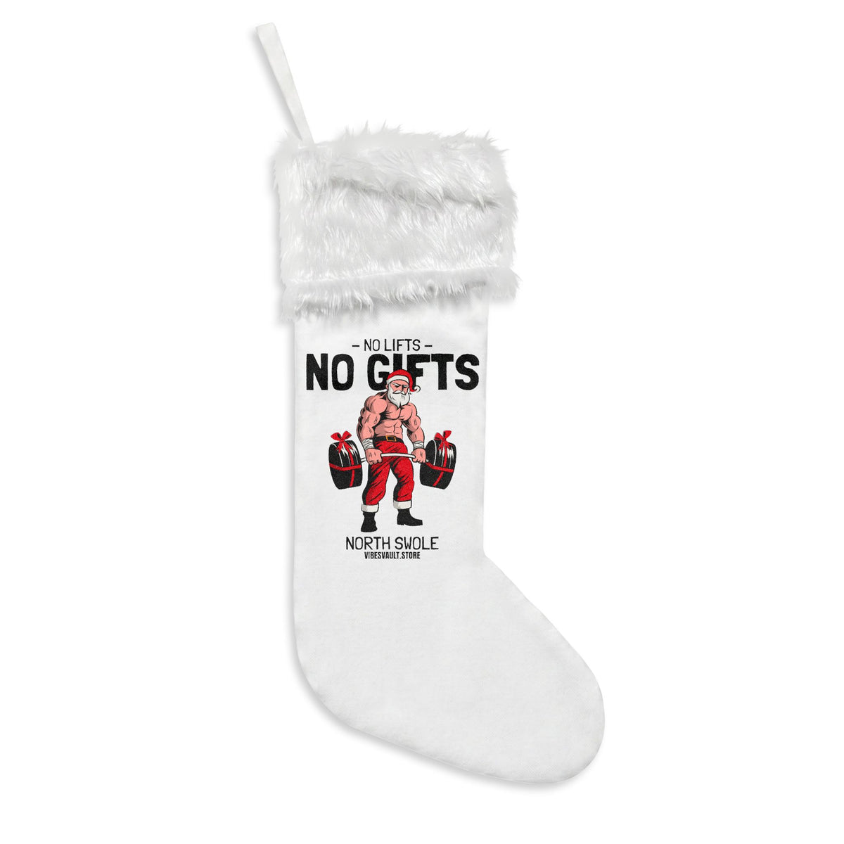 HOLIDAY Santa Lifting Gifts Christmas Stockings (Flannel)