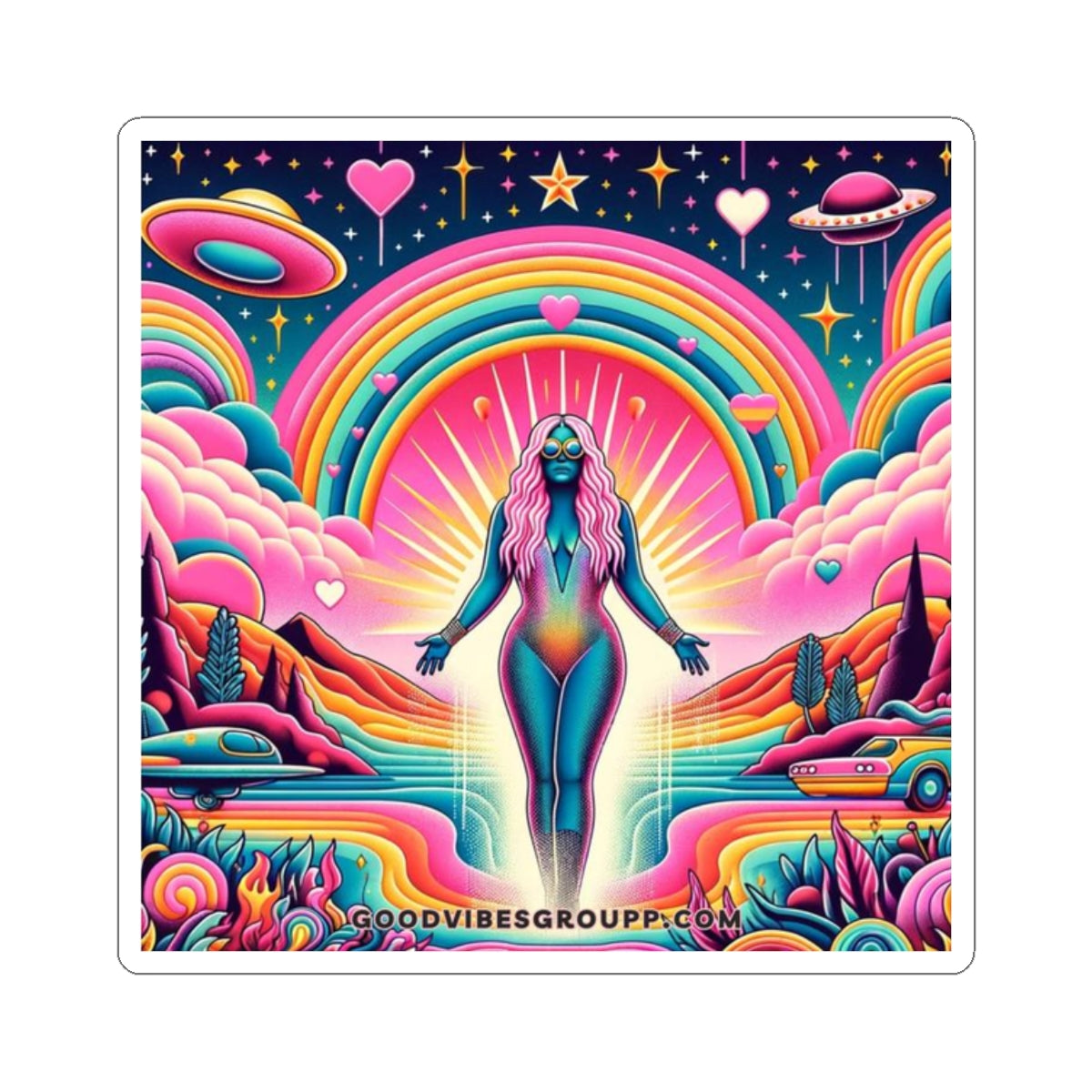 Rainbow Goddess Sticker
