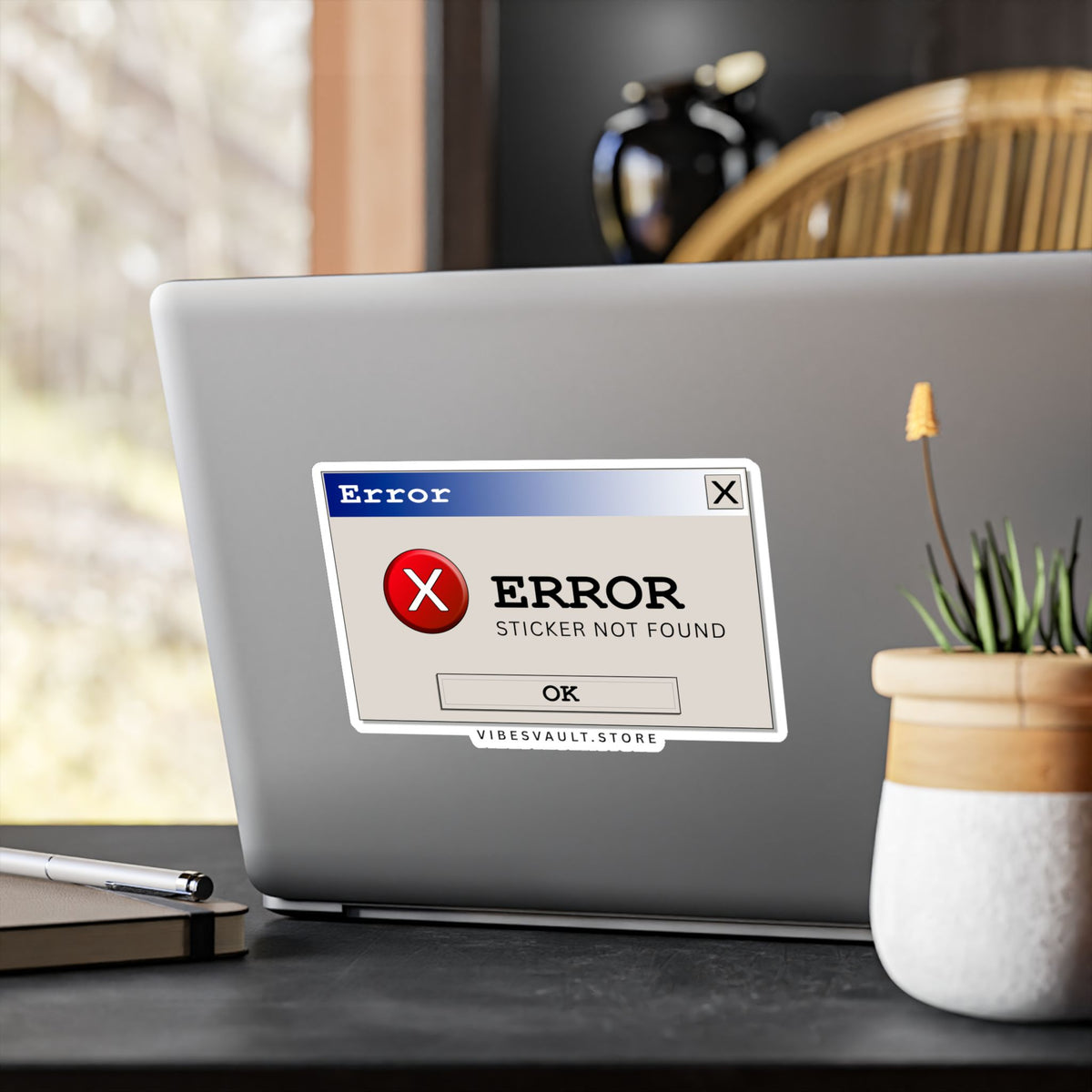 Laptop/Window Vinyl Sticker — "Error: Costume Not Found" Retro Computer Graphic