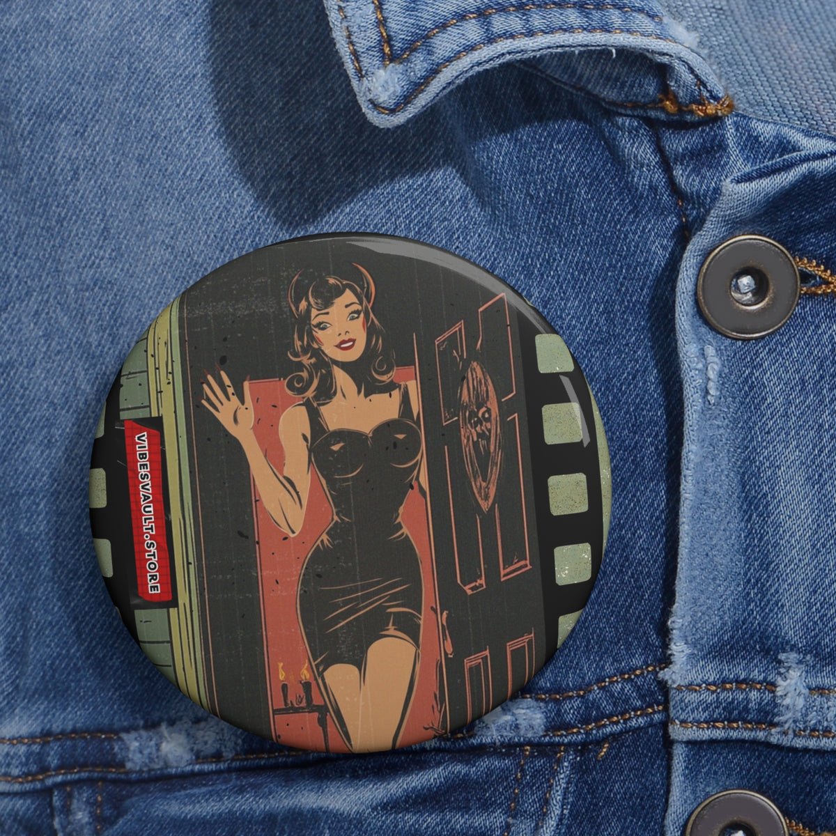 Vampire Halloween Costume Party Pin - Button Badge - Fall 2026