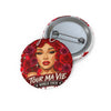 Rose Mosaic Portrait Custom Pin Buttons