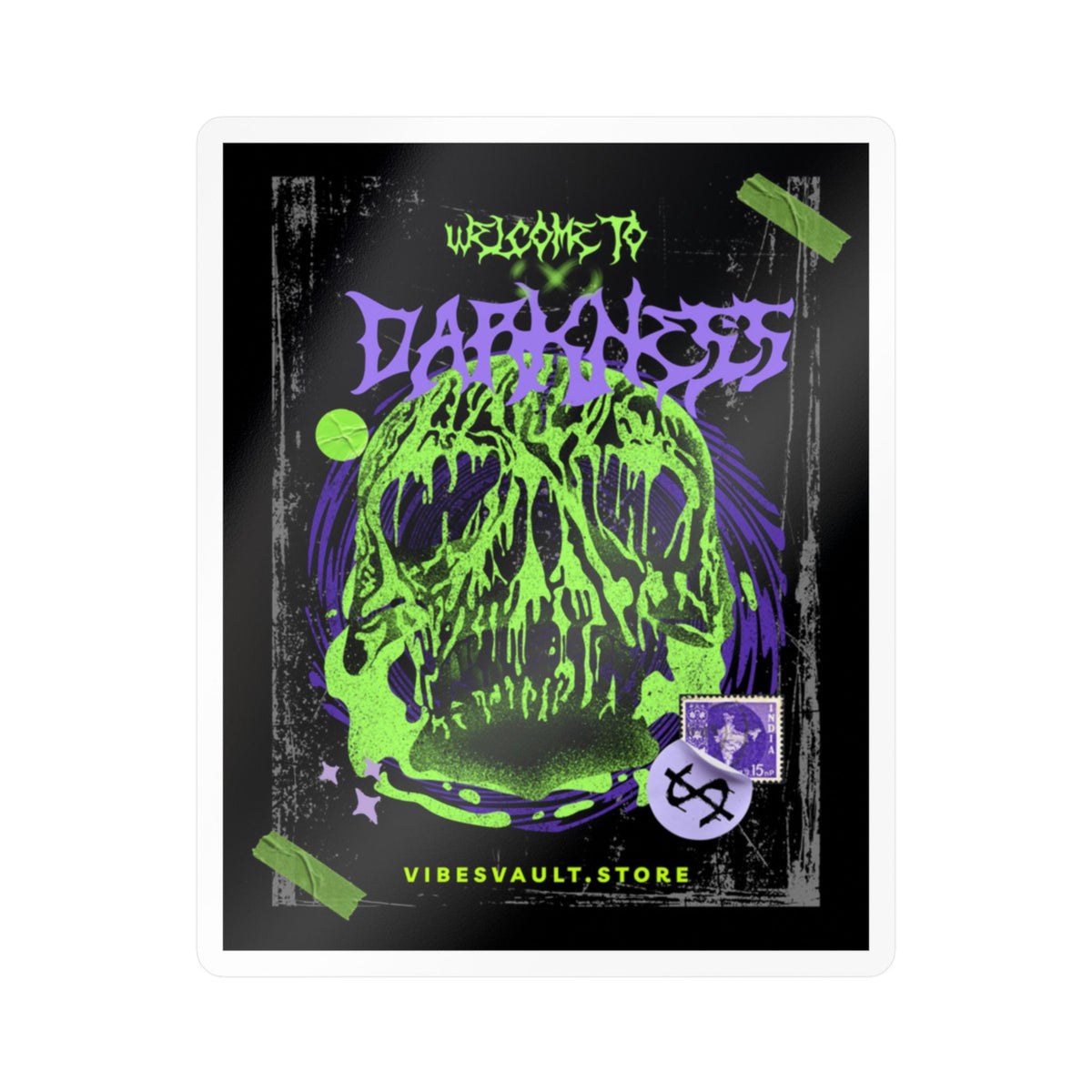 Welcome to Darkness Skull Kiss-Cut Vinyl Decal- Street Vibes — Halloween 2026