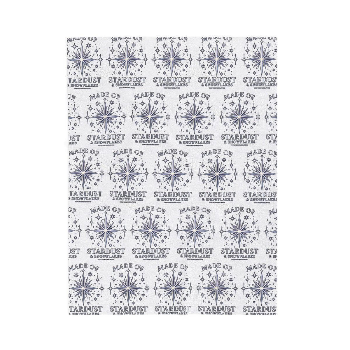 Stardust and Snowflakes Velveteen Plush Blanket