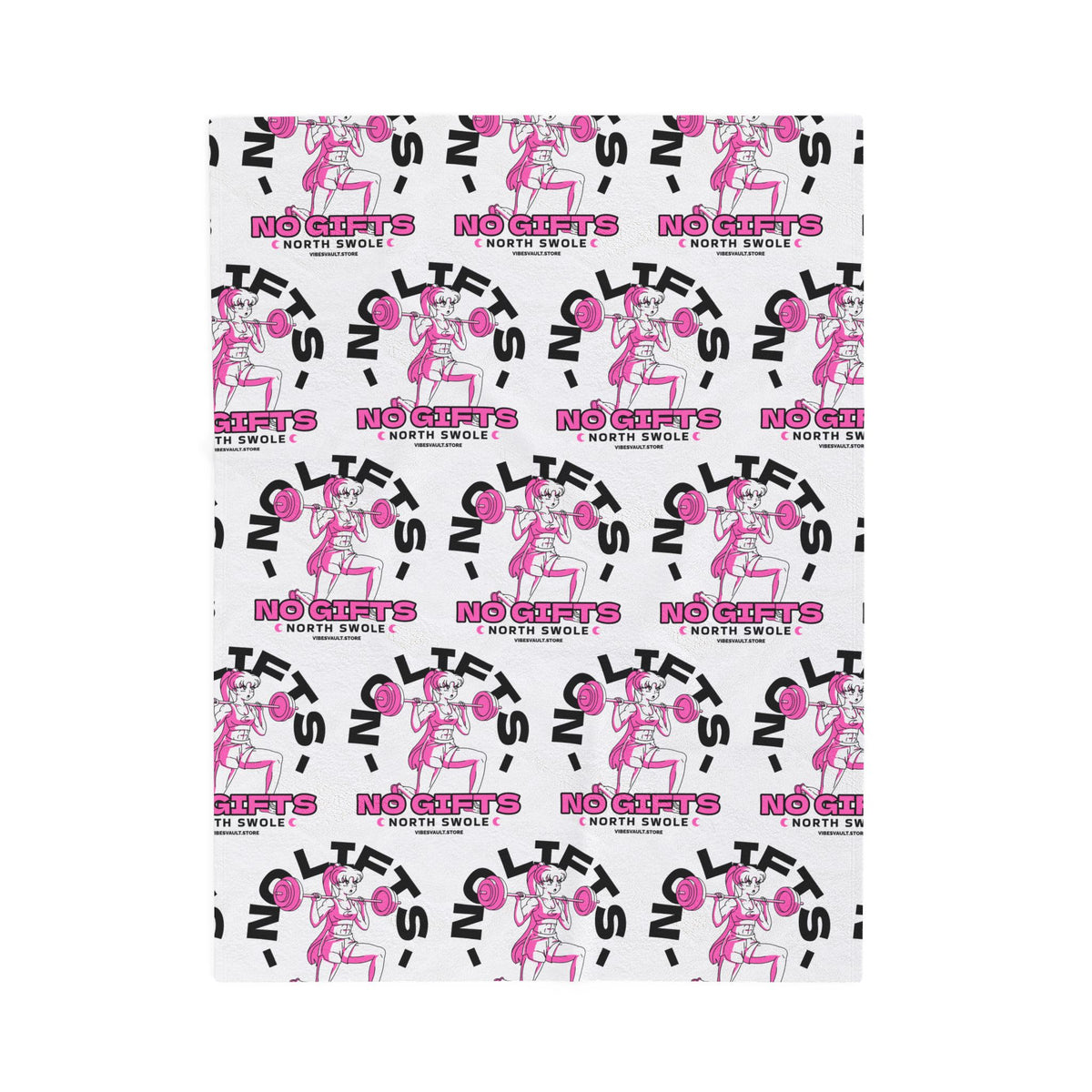 No Lifts No Gifts Gym Girl Velveteen Plush Blanket