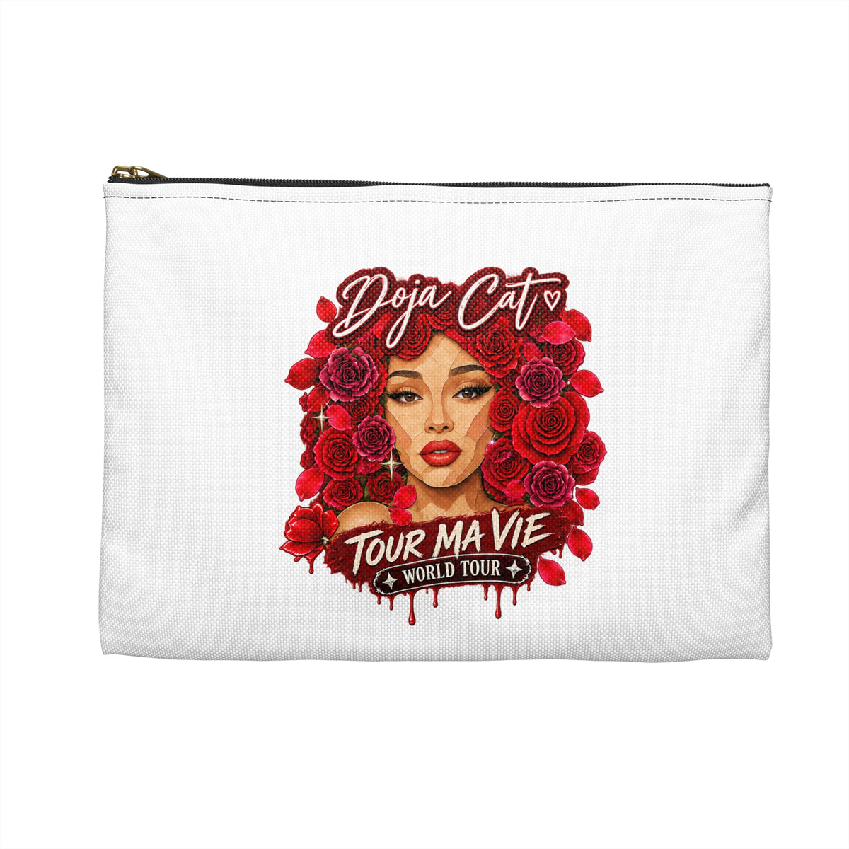 Rose Mosaic Portrait Accessory Pouch