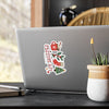 Christmas Sticker Festive AF — Holiday Kiss-Cut Vinyl Decals (Mug, Stocking, Holly & Tree)
