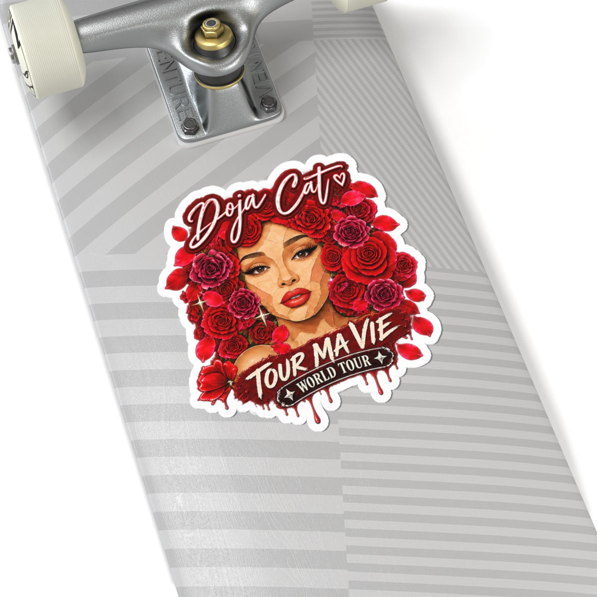 Rose Mosaic Portrait Kiss-Cut Stickers