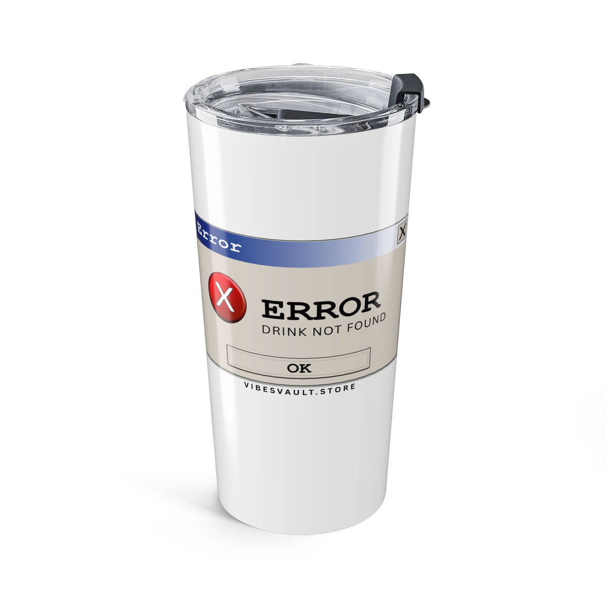 20oz Tumbler with Retro Error Dialog Design | Funny Computer Pop-Up Travel Cup— Halloween 2026