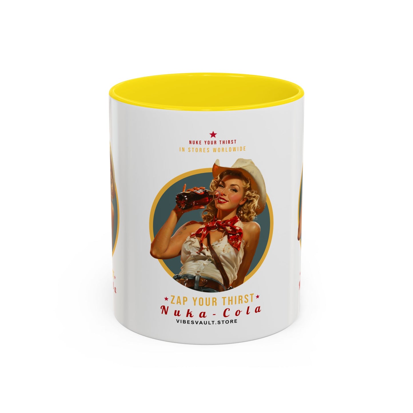 Apocalyptic Anime Coffee Mug — Nuka Cola Soda Girl Accent Mug (11/15oz)