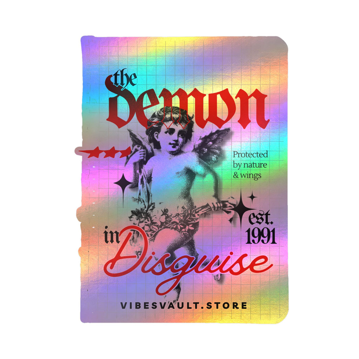 The Demon in Disguise Kiss-Cut Vinyl Sticker — Halloween 2026
