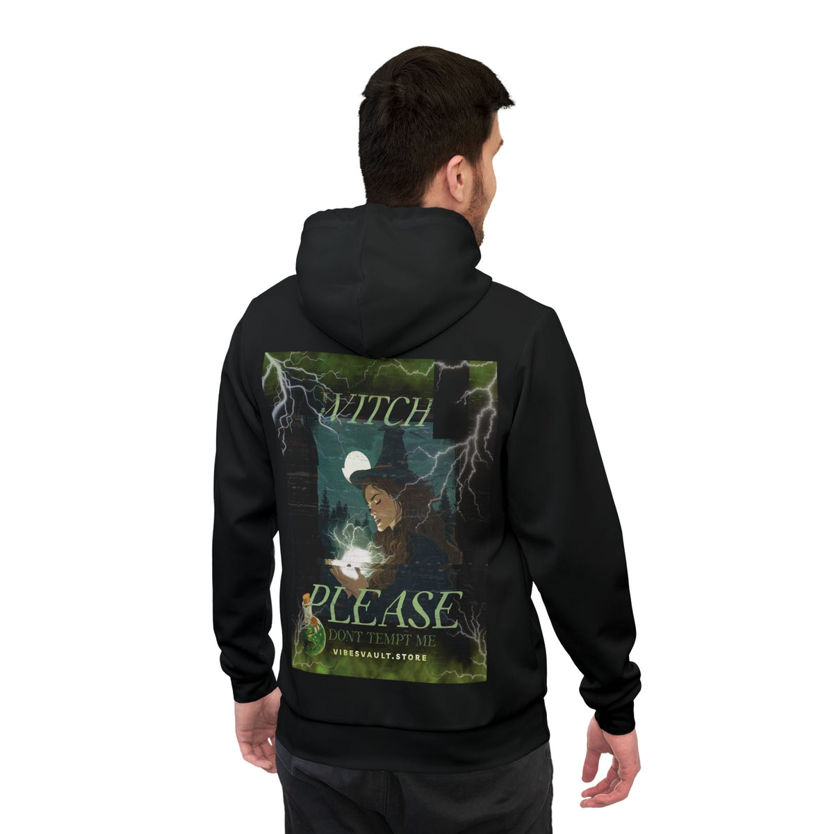 Witch Please Hoodie — Gothic Moon Witchcraft Graphic Athletic Hoodie