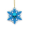Blue Skull Snowflake Christmas Ornament 1pc, 3pcs, 5pcs, or 10pcs