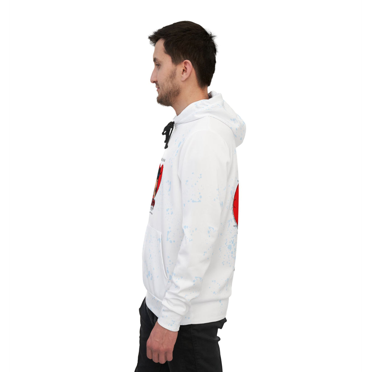 Vampire Heart Athletic Hoodie — "You're Just My Blood Type" Graphic