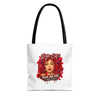 Rose Mosaic Portrait All-Over Print Tote Bag