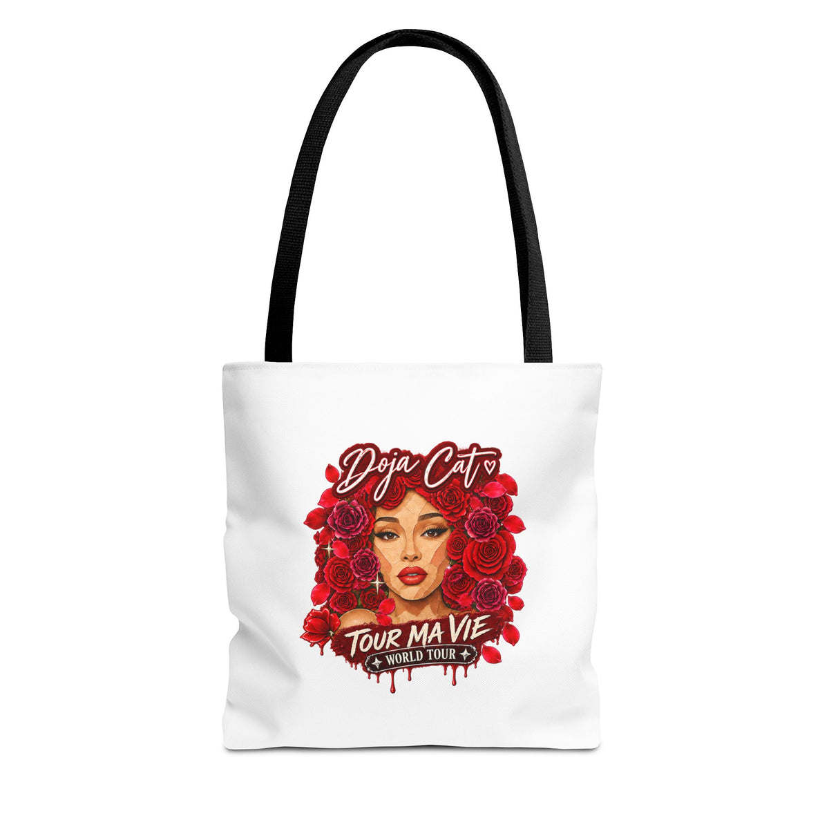 Rose Mosaic Portrait All-Over Print Tote Bag