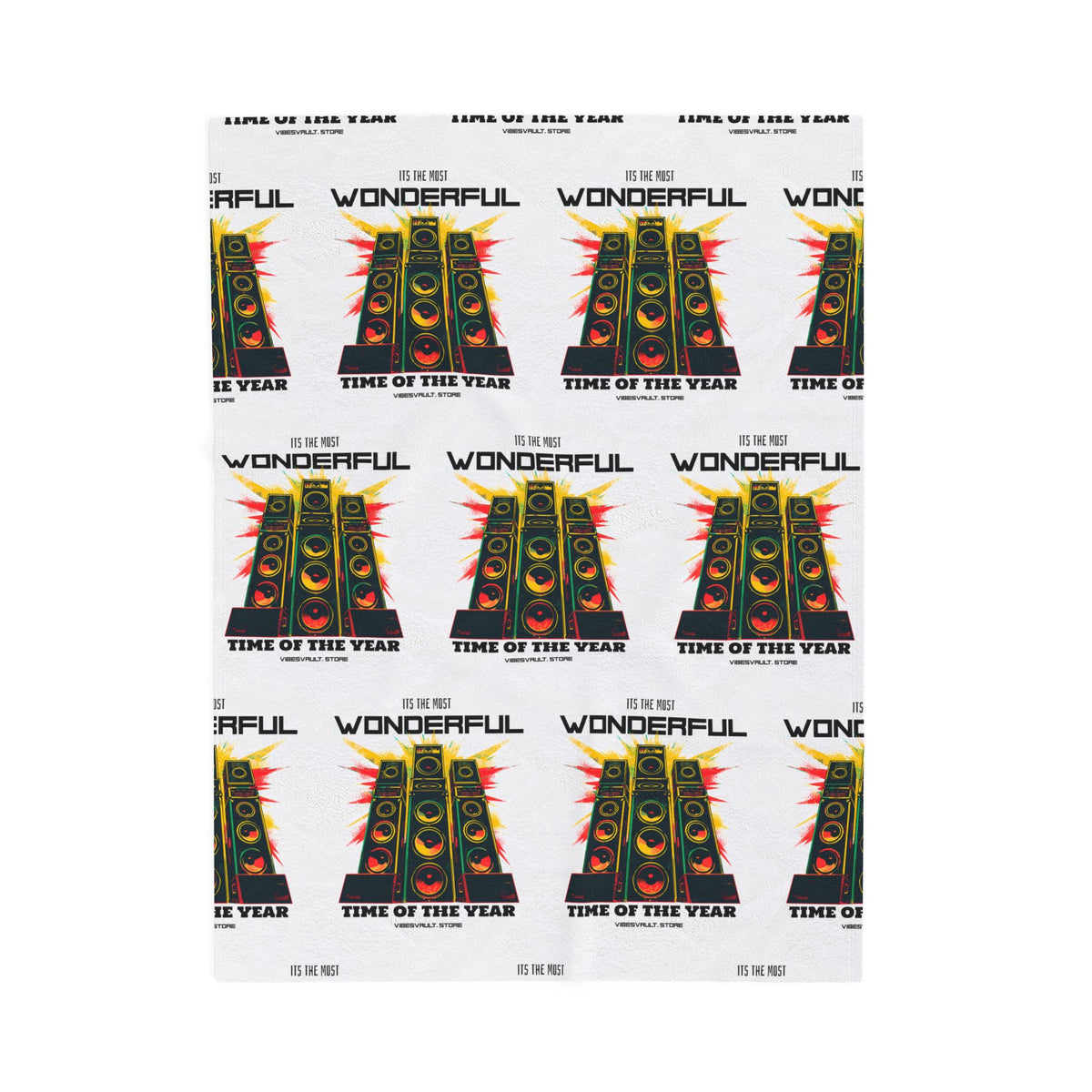 HOLIDAY Colorful Holiday Speakers Velveteen Plush Blanket