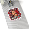 Red Roses Chrome Portrait Kiss-Cut Stickers