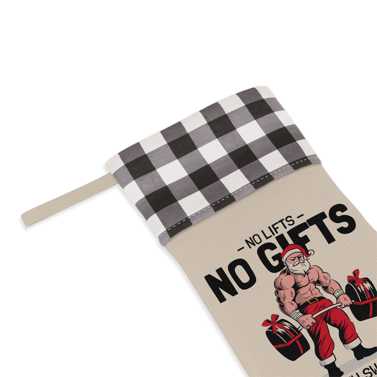 HOLIDAY Santa Lifting Gifts Christmas Stocking