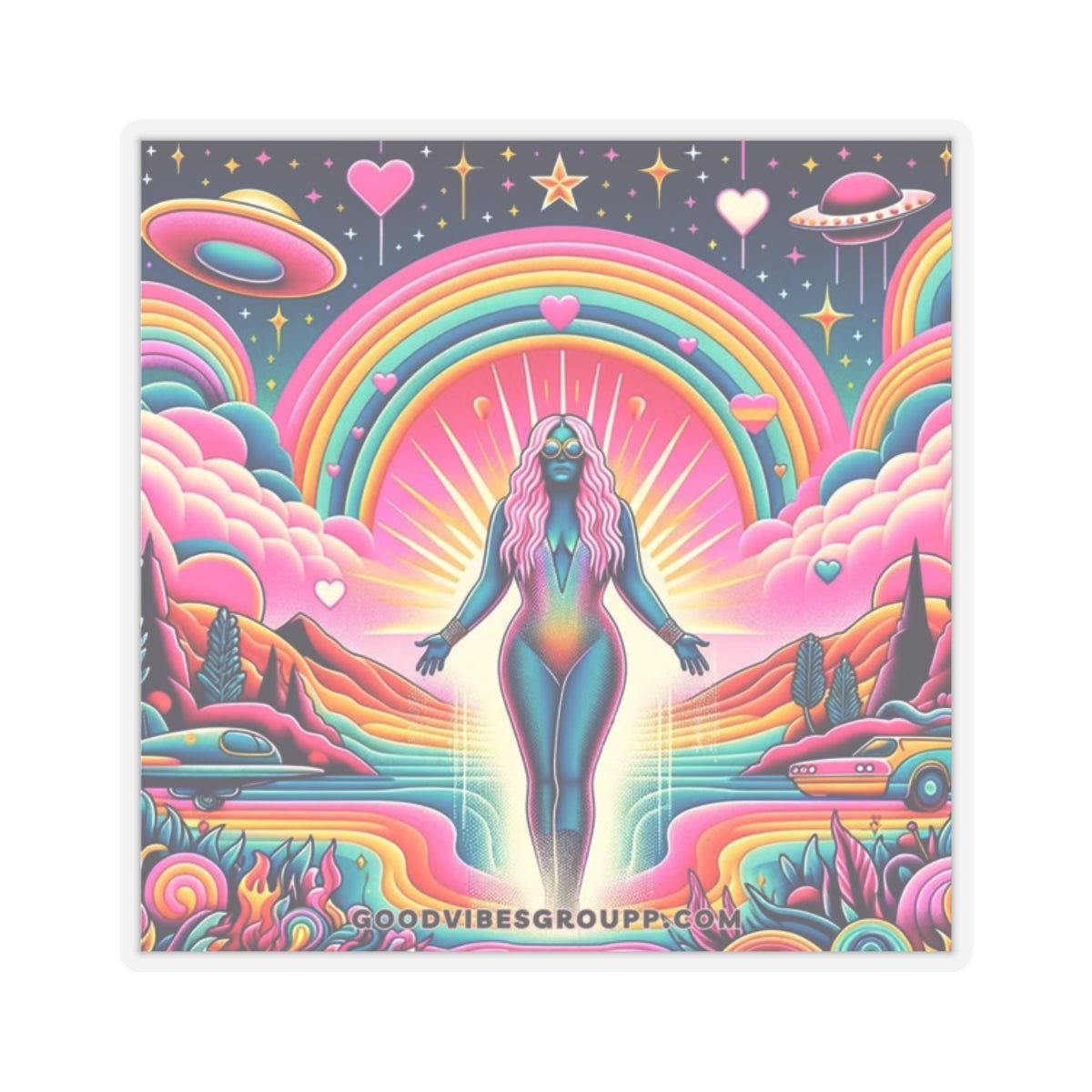Rainbow Goddess Sticker