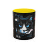 Halloween Cat Coffee Mug — Two-Tone Accent 11/15oz - Fall Halloween 2026