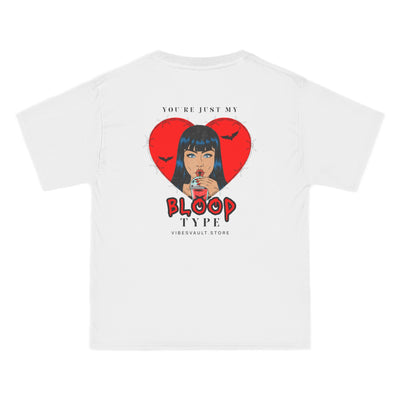 T-Shirt — "You Know My Blood Type" Retro Vampire Heart Graphic Tee